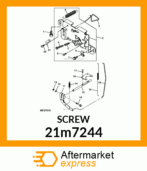 SCREW, SLTD PAN HEAD, METRIC 21m7244