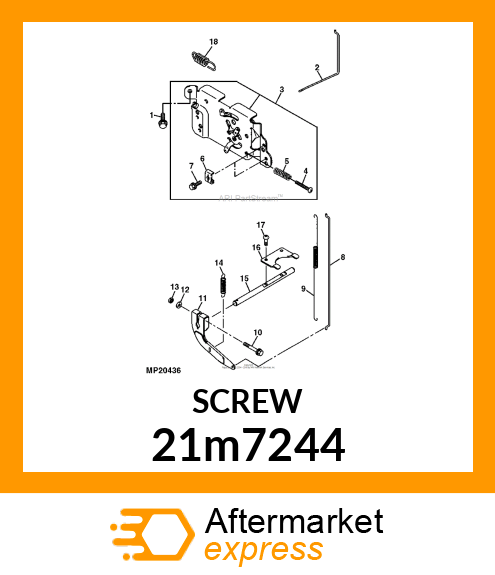 SCREW, SLTD PAN HEAD, METRIC 21m7244