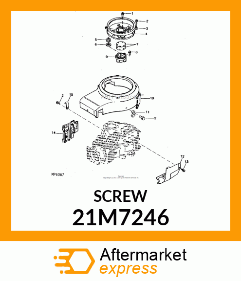 SCREW, CR PAN HEAD, METRIC 21M7246