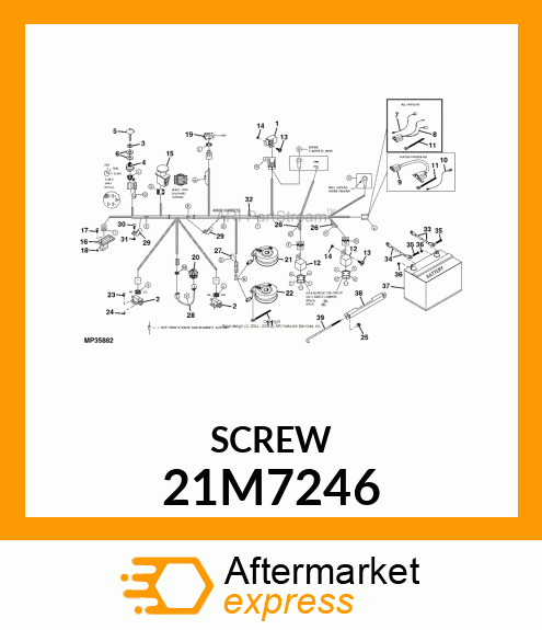 SCREW, CR PAN HEAD, METRIC 21M7246