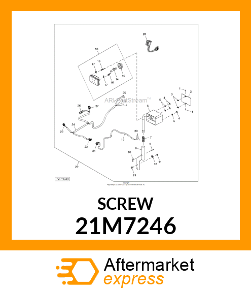 SCREW, CR PAN HEAD, METRIC 21M7246