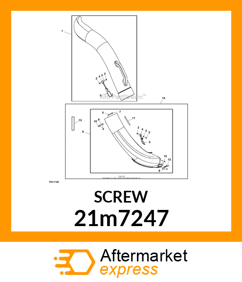 SCREW, CR PAN HEAD, METRIC 21m7247