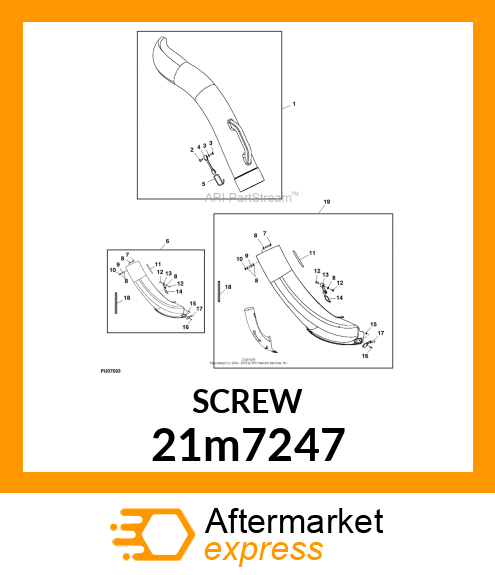 SCREW, CR PAN HEAD, METRIC 21m7247