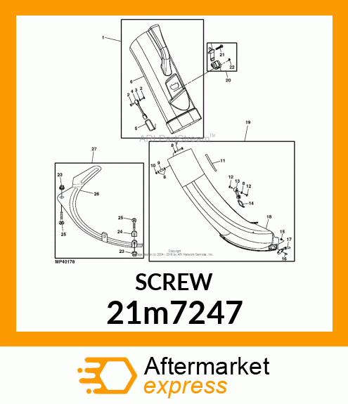 SCREW, CR PAN HEAD, METRIC 21m7247