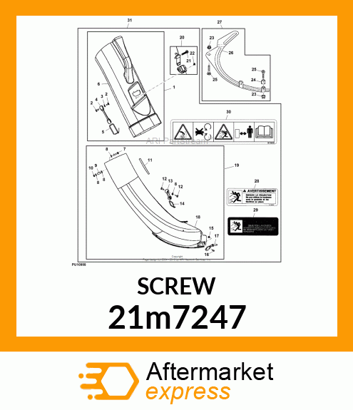 SCREW, CR PAN HEAD, METRIC 21m7247