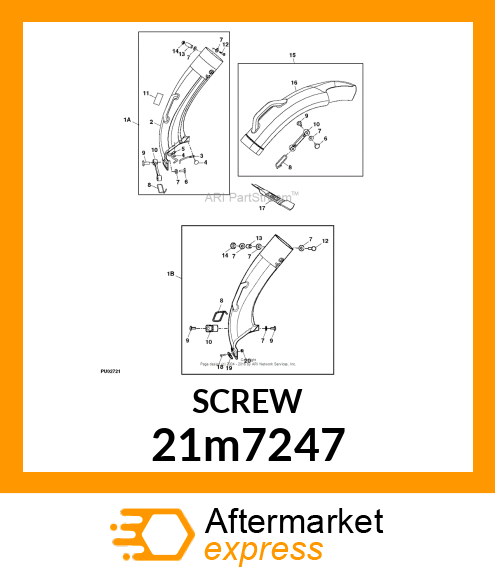 SCREW, CR PAN HEAD, METRIC 21m7247