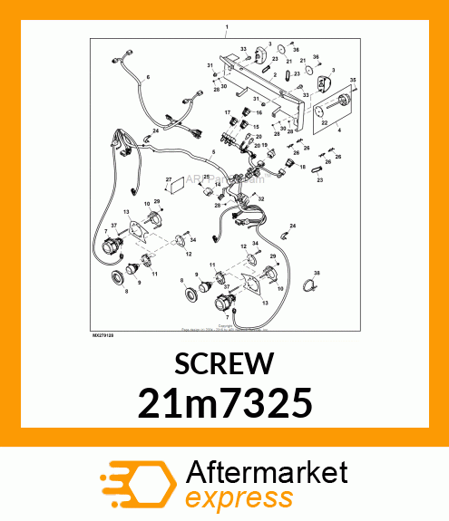 SCREW, CR PAN HEAD, METRIC 21m7325