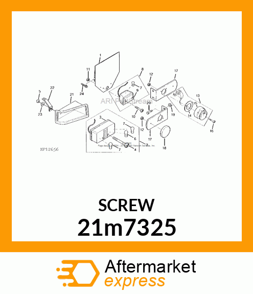 SCREW, CR PAN HEAD, METRIC 21m7325