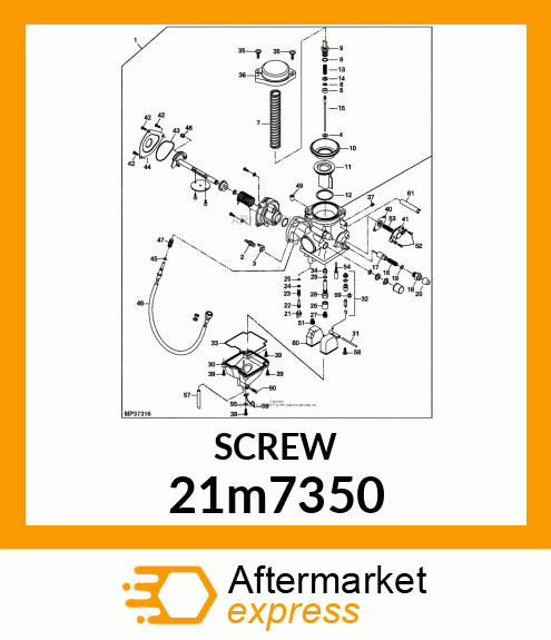 SCREW, CR PAN HEAD, METRIC 21m7350