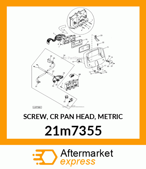 SCREW, CR PAN HEAD, METRIC 21m7355