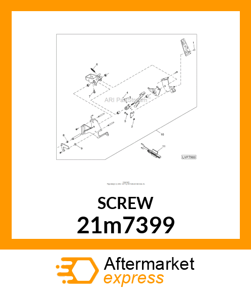 SCREW, CR FLAT CTSK HEAD, METRIC 21m7399