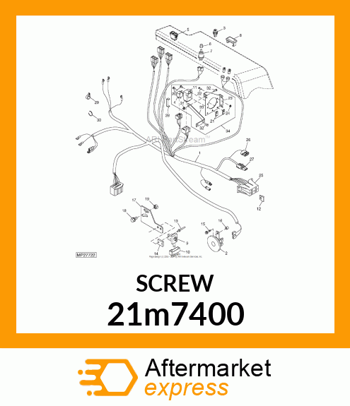 SCREW, CR PAN HEAD, METRIC 21m7400