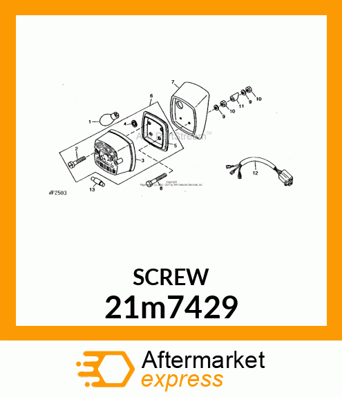 SCREW, CR PAN HEAD, METRIC 21m7429