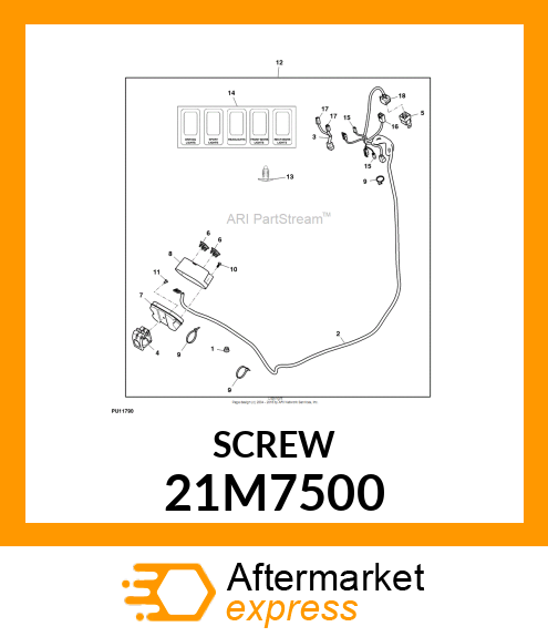 SCREW, HEX SKT BUTTON HD, METRIC 21M7500