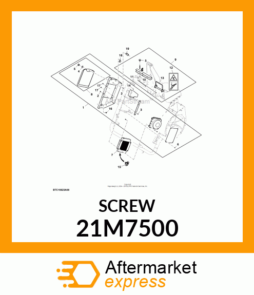 SCREW, HEX SKT BUTTON HD, METRIC 21M7500