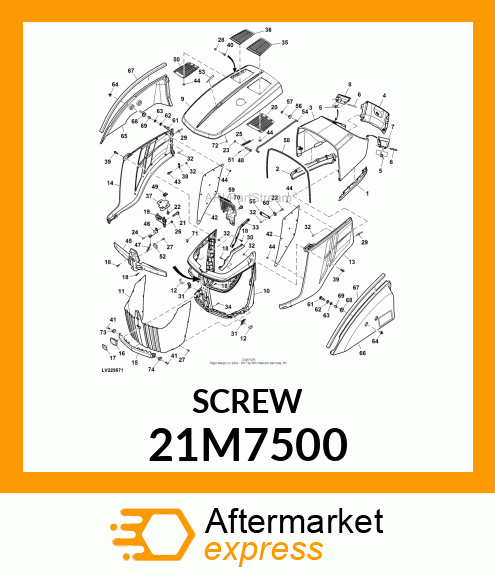 SCREW, HEX SKT BUTTON HD, METRIC 21M7500