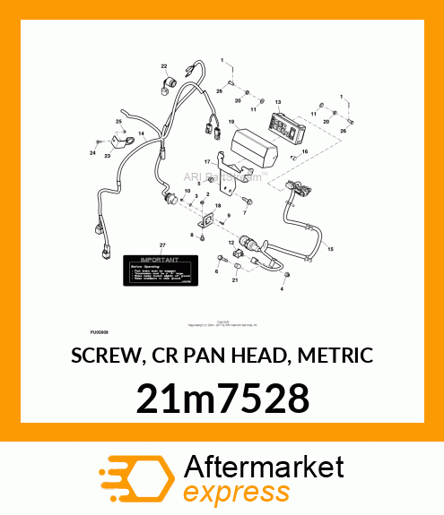 SCREW, CR PAN HEAD, METRIC 21m7528