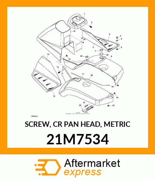 SCREW, CR PAN HEAD, METRIC 21M7534