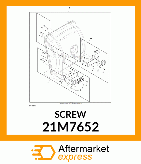 SCREW, HEX SKT BUTTON HD, METRIC 21M7652