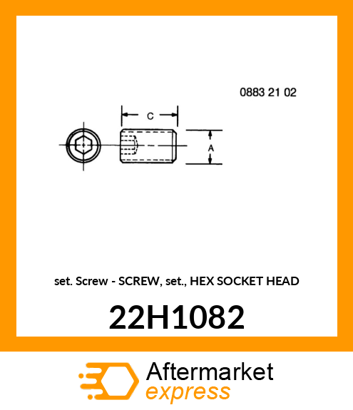 SCREW, SET, HEX SOCKET HEAD 22H1082