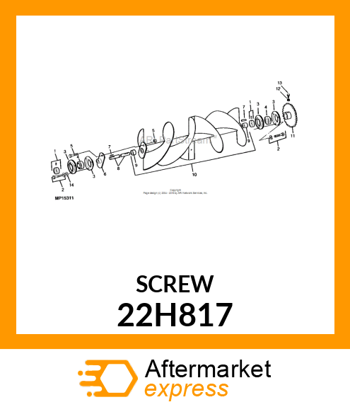 SCREW, SET, SQUARE HEAD 22H817