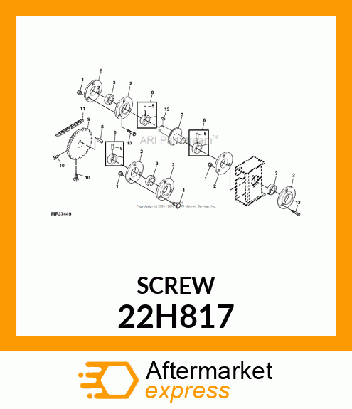 SCREW, SET, SQUARE HEAD 22H817