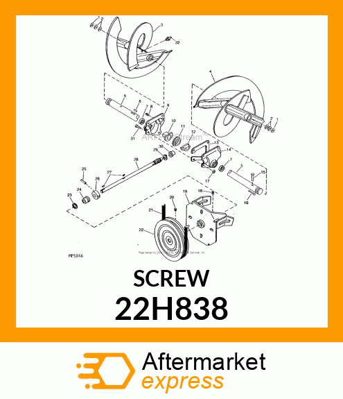 SCREW, SET, SQUARE HEAD 22H838