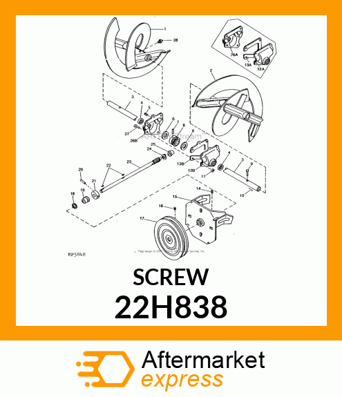 SCREW, SET, SQUARE HEAD 22H838