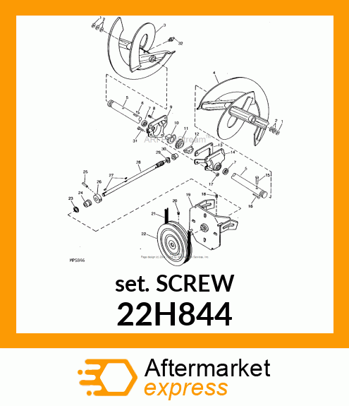 SCREW, SET, SQUARE HEAD 22H844