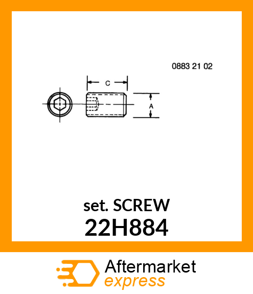 SCREW, SET, HEX SOCKET HEAD 22H884