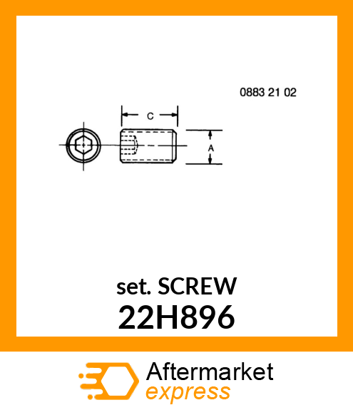 SCREW, SET, HEX SOCKET HEAD 22H896