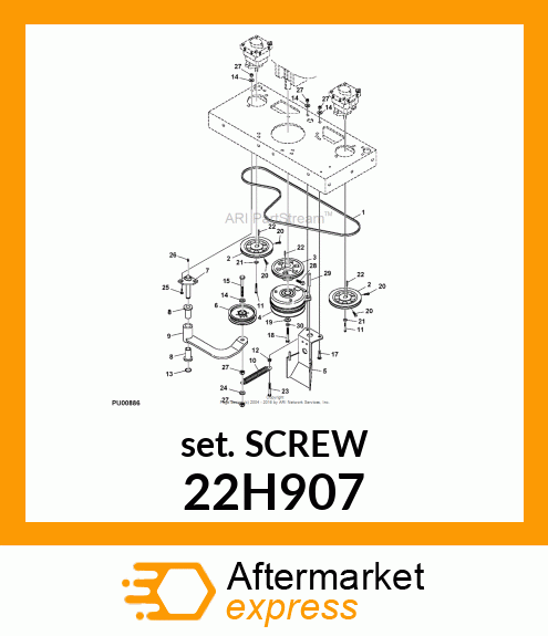 SCREW, SET, SQUARE HEAD 22H907