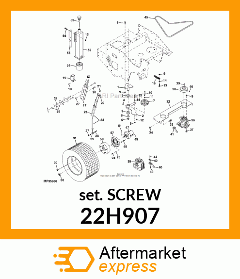 SCREW, SET, SQUARE HEAD 22H907