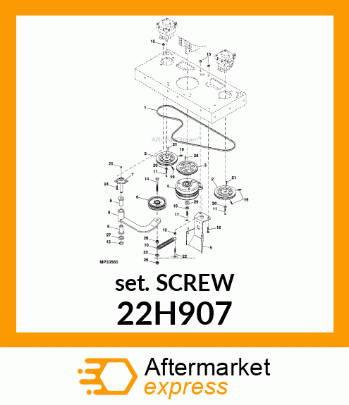 SCREW, SET, SQUARE HEAD 22H907