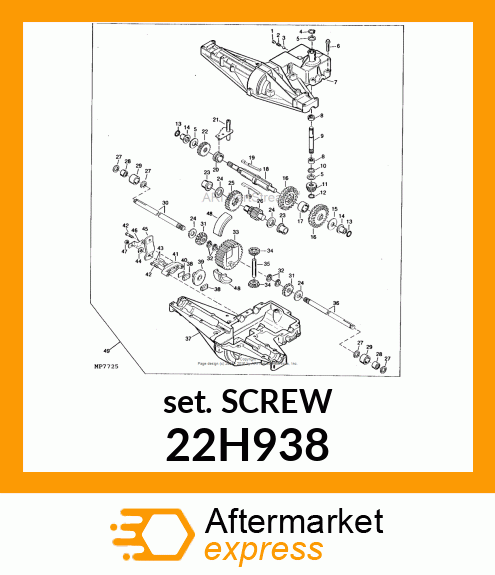 SCREW, SET, SQUARE HEAD 22H938