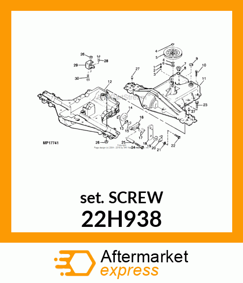 SCREW, SET, SQUARE HEAD 22H938