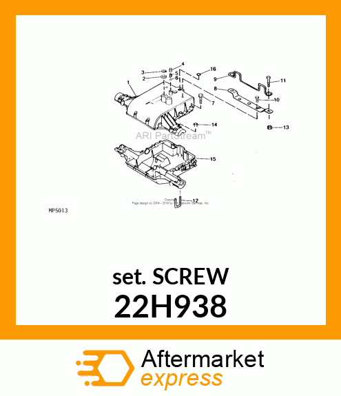 SCREW, SET, SQUARE HEAD 22H938