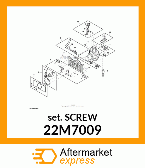 SCREW, SET, METRIC, HEX SKT HDLS 22M7009