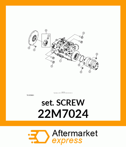 SCREW, SET, METRIC, HEX SKT HDLS 22M7024