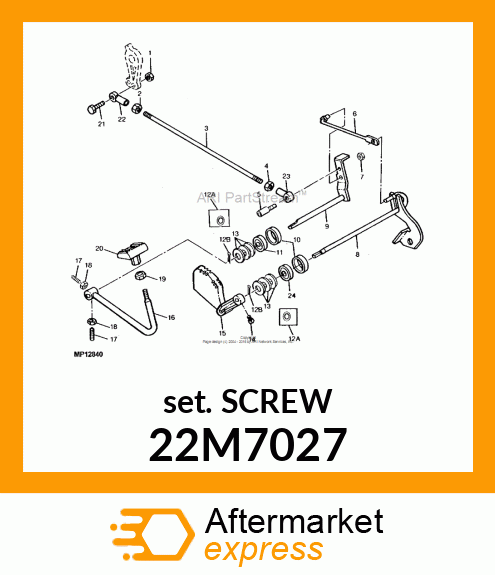 SCREW, SET, METRIC, HEX SKT HDLS 22M7027