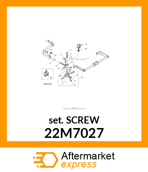 SCREW, SET, METRIC, HEX SKT HDLS 22M7027