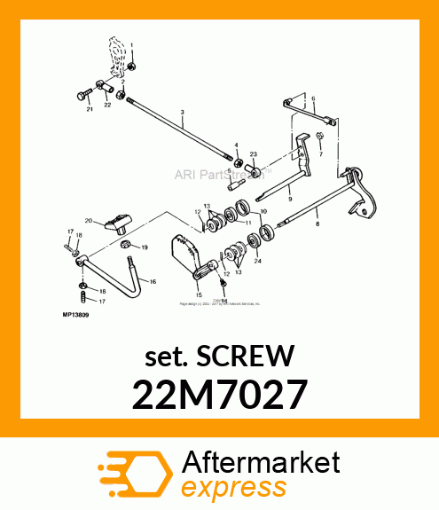 SCREW, SET, METRIC, HEX SKT HDLS 22M7027