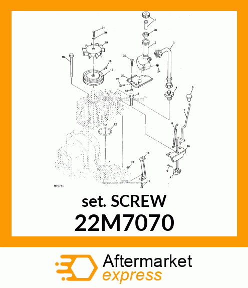 SCREW, SET, METRIC, HEX SKT HDLS 22M7070