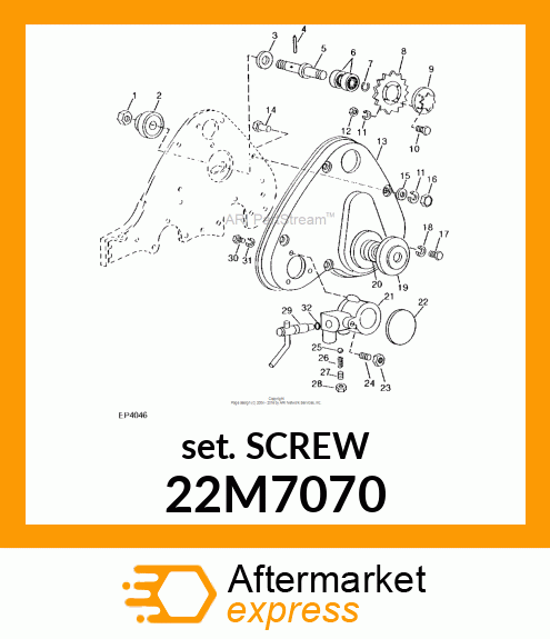 SCREW, SET, METRIC, HEX SKT HDLS 22M7070