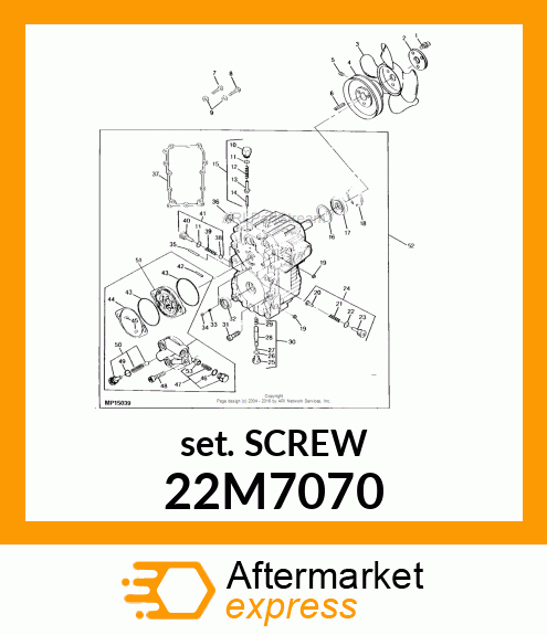 SCREW, SET, METRIC, HEX SKT HDLS 22M7070