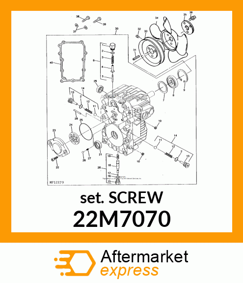 SCREW, SET, METRIC, HEX SKT HDLS 22M7070