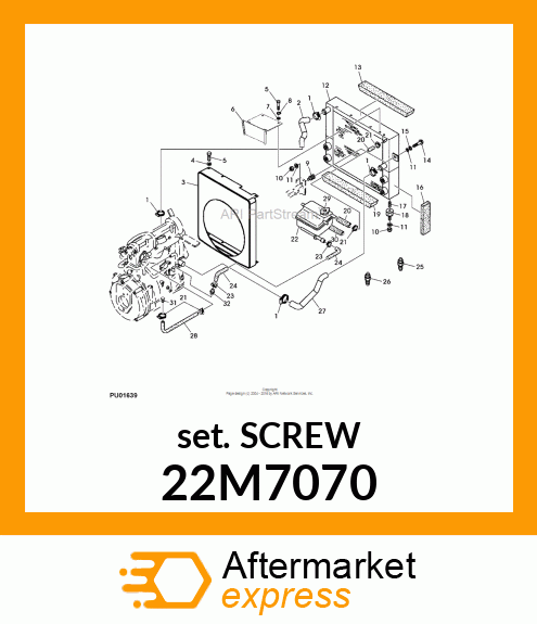 SCREW, SET, METRIC, HEX SKT HDLS 22M7070