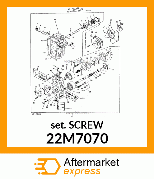 SCREW, SET, METRIC, HEX SKT HDLS 22M7070