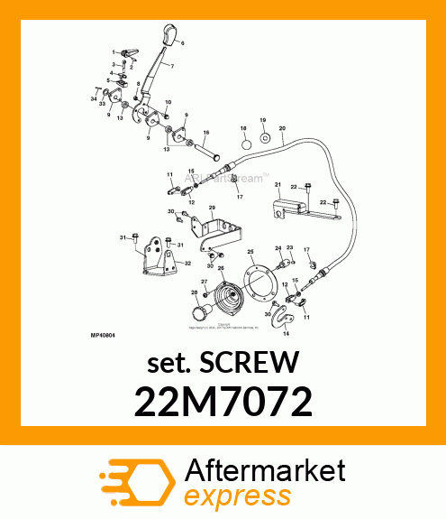 SCREW, SET, METRIC, HEX SKT HDLS 22M7072