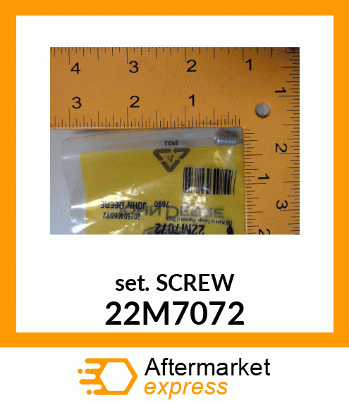 SCREW, SET, METRIC, HEX SKT HDLS 22M7072